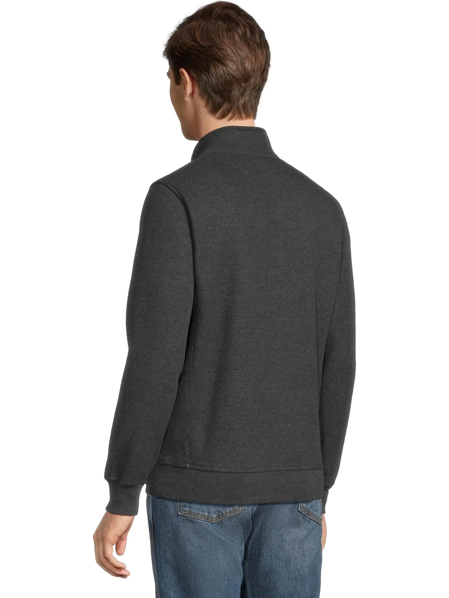 Мужская флисовая кофта Katahdin Iron Works Bonded Waffle Mock Neck L.L.Bean — 3