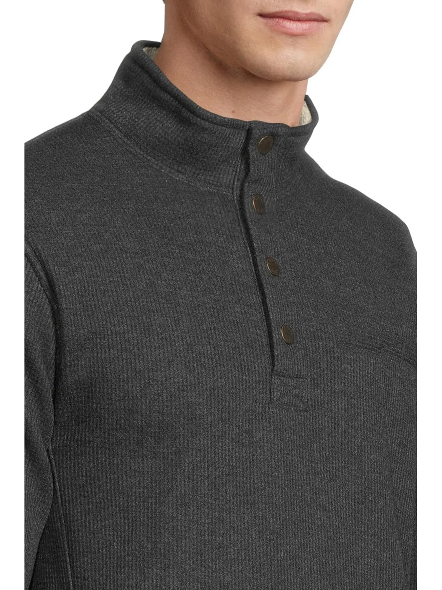 Мужская флисовая кофта Katahdin Iron Works Bonded Waffle Mock Neck L.L.Bean — 4