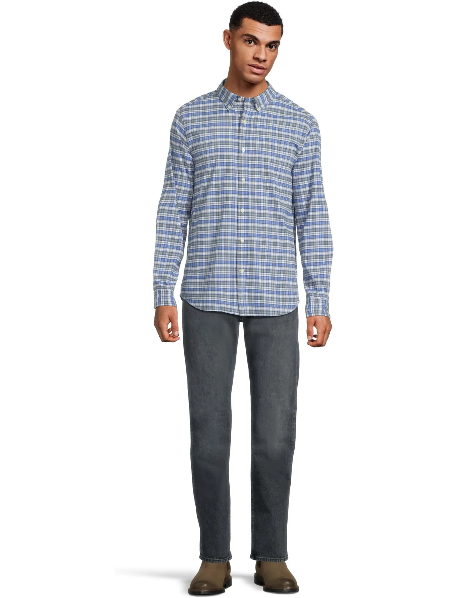 Мужская клетчатая рубашка Faraway Plaid Performance из хлопка Vineyard Vines — 5
