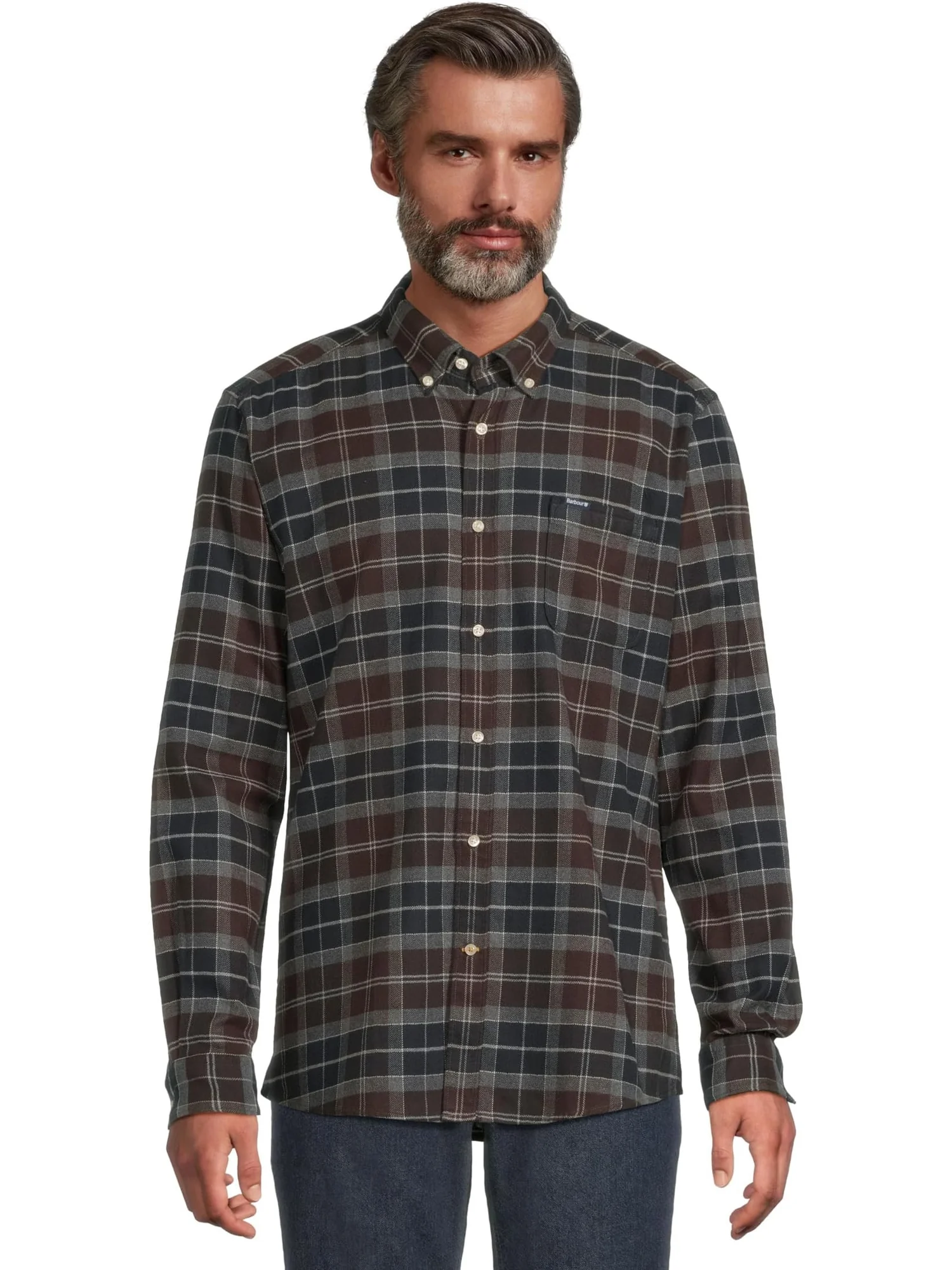 Мужская рубашка Kyeloch Tailored Tartan Barbour, Midnight Oak Tartan — 1