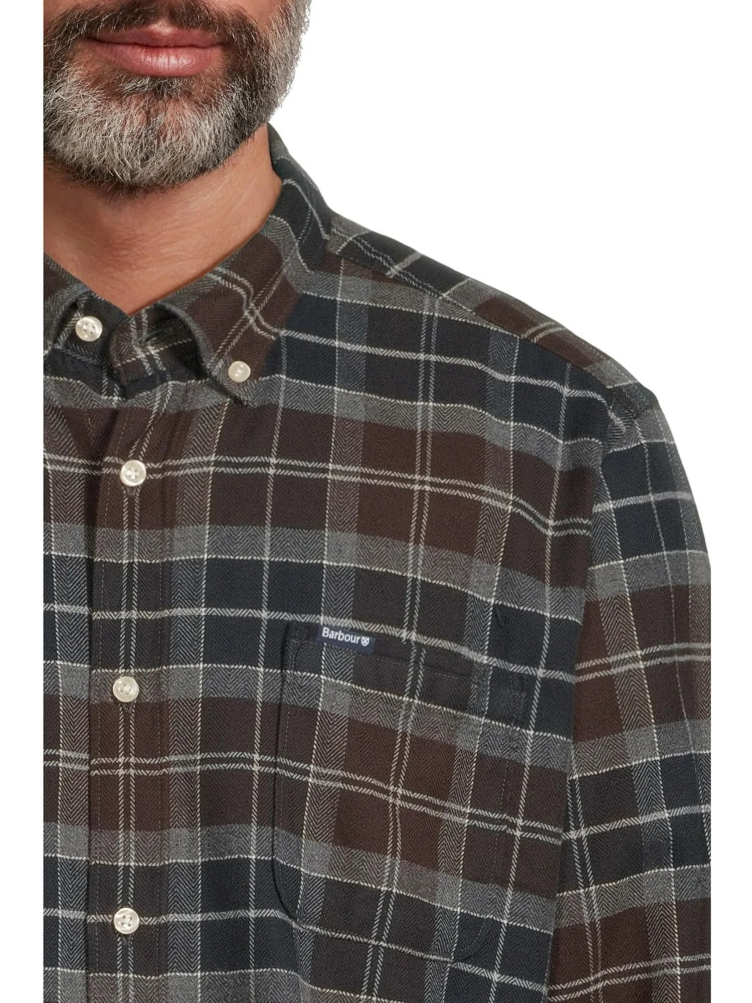 Мужская рубашка Kyeloch Tailored Tartan Barbour, Midnight Oak Tartan — 4