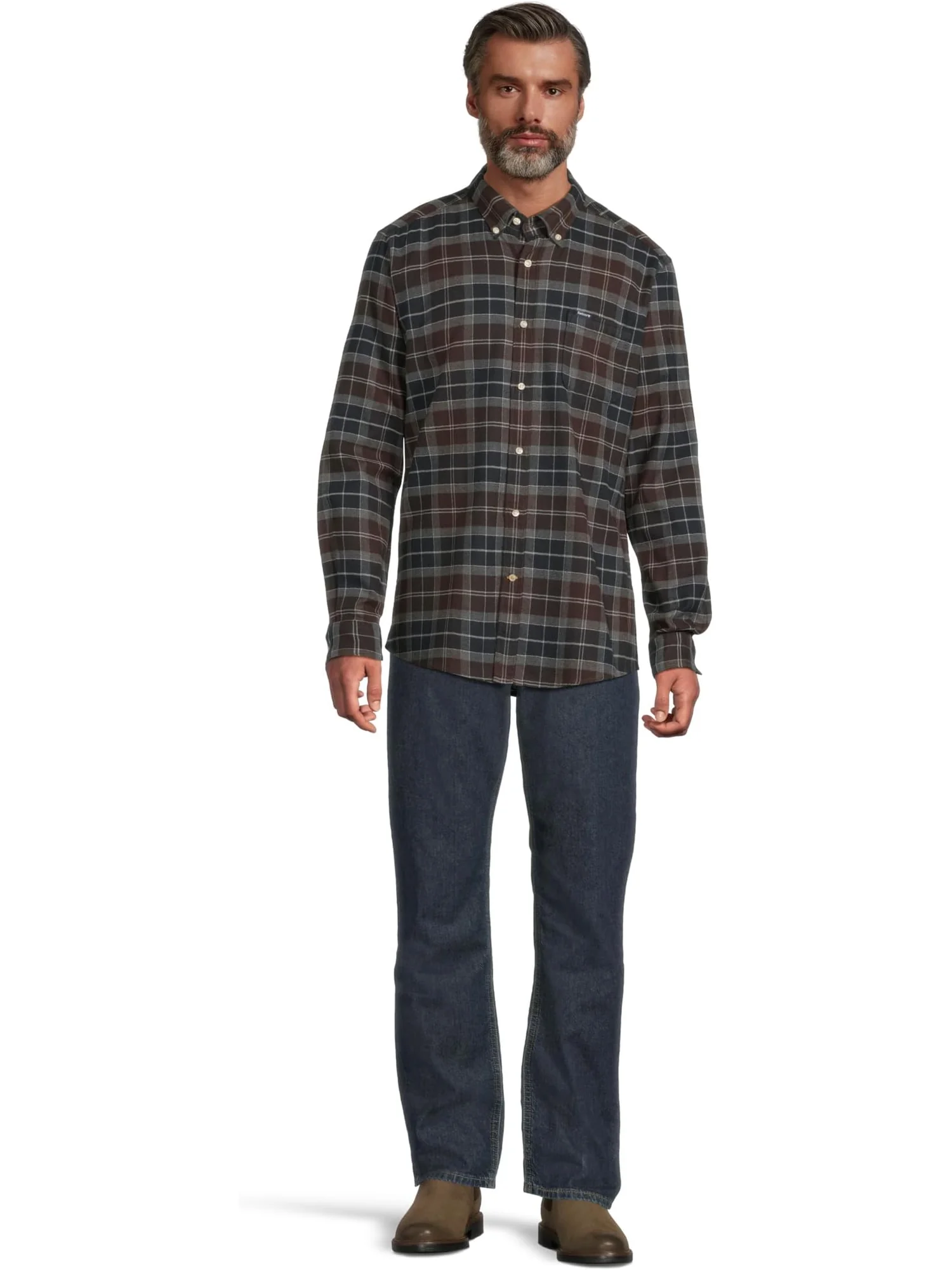 Мужская рубашка Kyeloch Tailored Tartan Barbour, Midnight Oak Tartan — 5