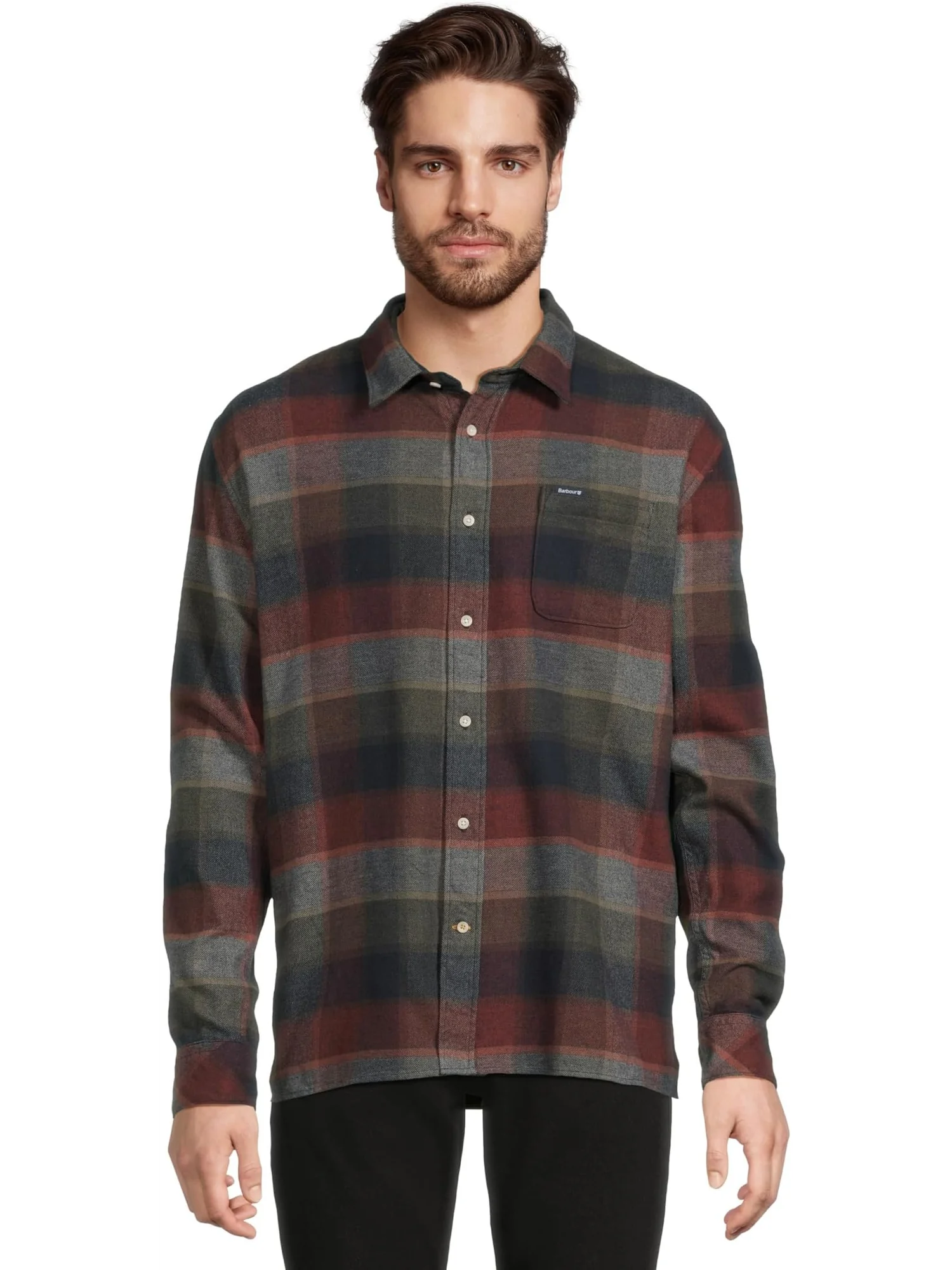 Мужская свободная клетчатая рубашка Copswell Barbour — 1