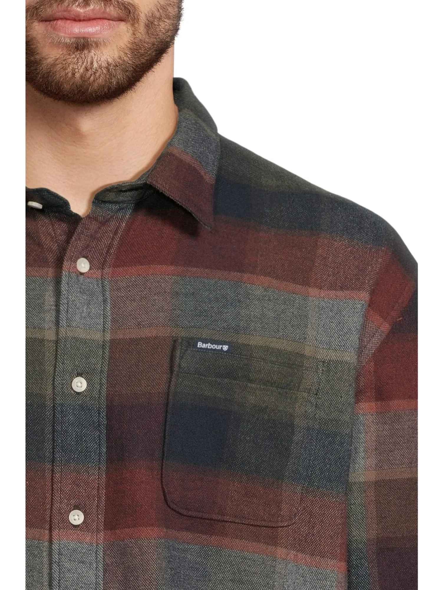 Мужская свободная клетчатая рубашка Copswell Barbour — 4