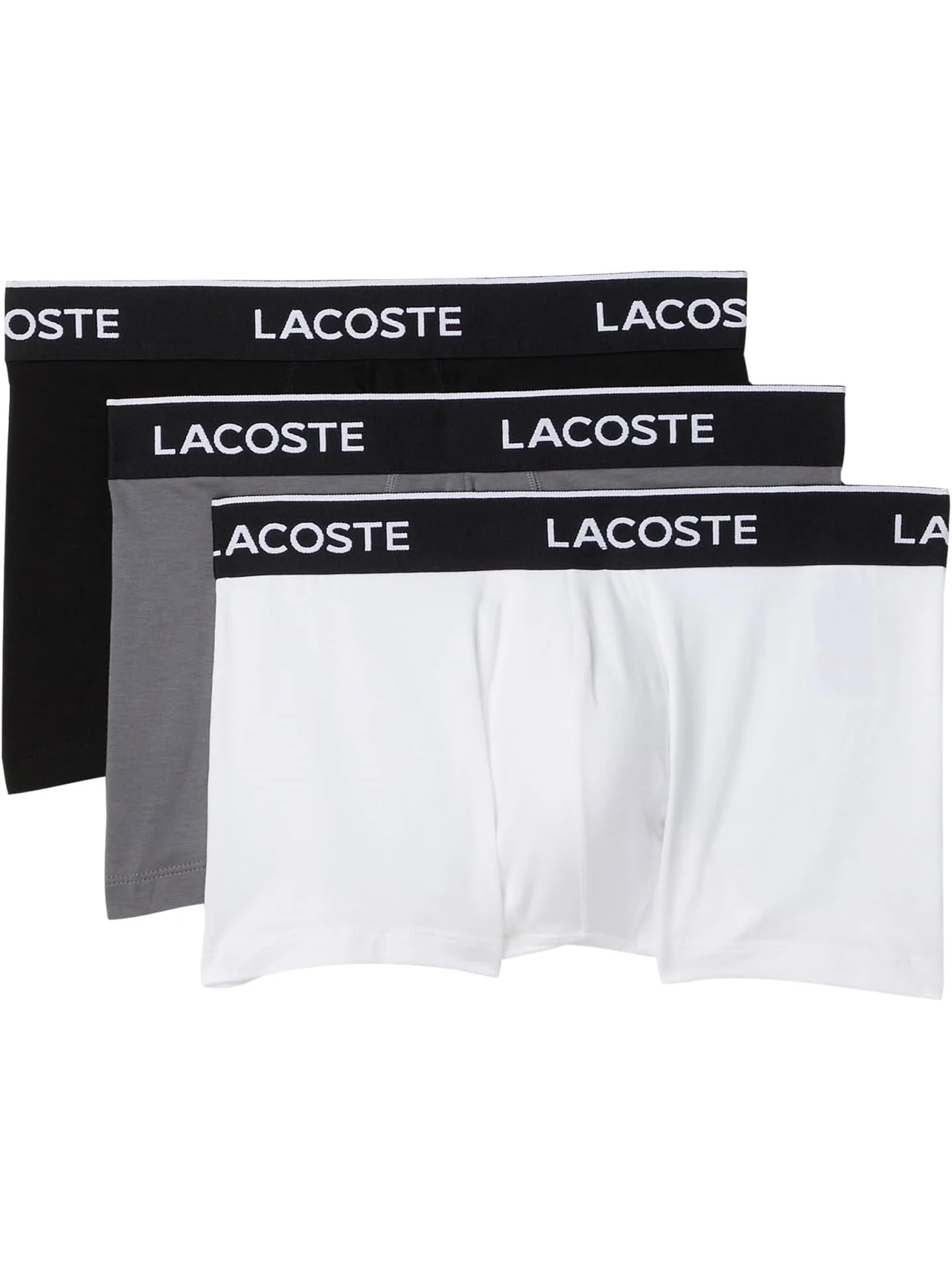 Мужские хлопковые эластичные трусы-боксеры Essentials, упаковка 3 шт. Lacoste — 1