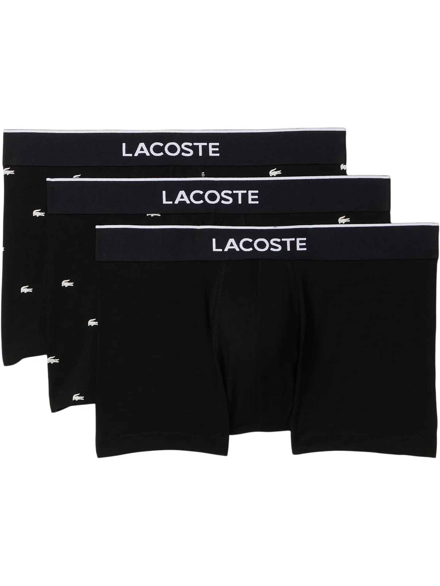 Комплект из 3 мужских трусов-боксеров с принтом и эластичной отделкой Lacoste — 1