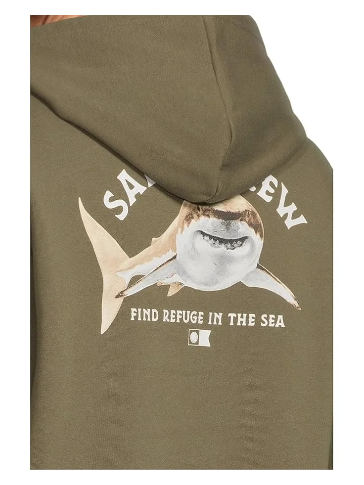 Мужской худи Salty Crew Lurking Fleece — изображение 4 из 5, оливковый