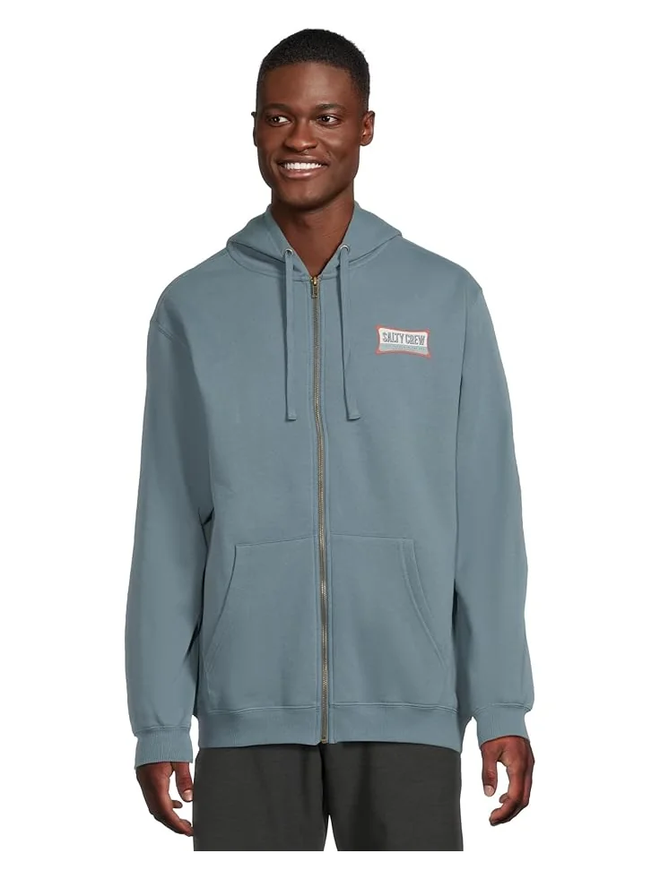 Мужская толстовка с капюшоном Salty Crew Essential Zip Fleece — серый