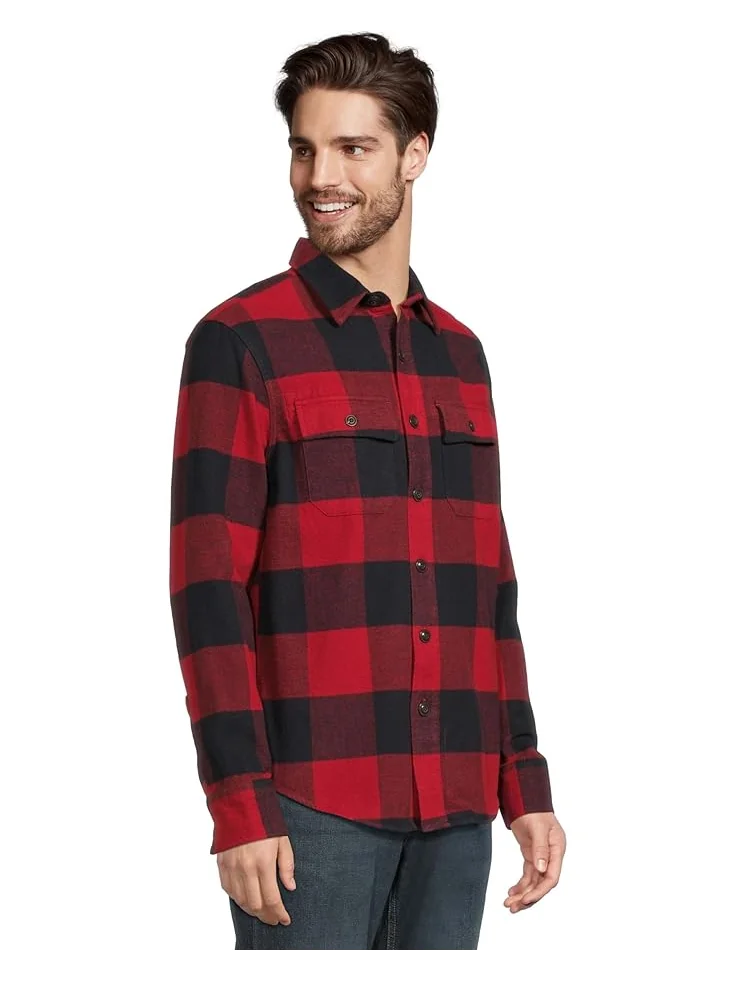 Мужская рубашка L.L.Bean Signature 1933 Chamois Cloth с длинным рукавом, рисунок, Regular — 2