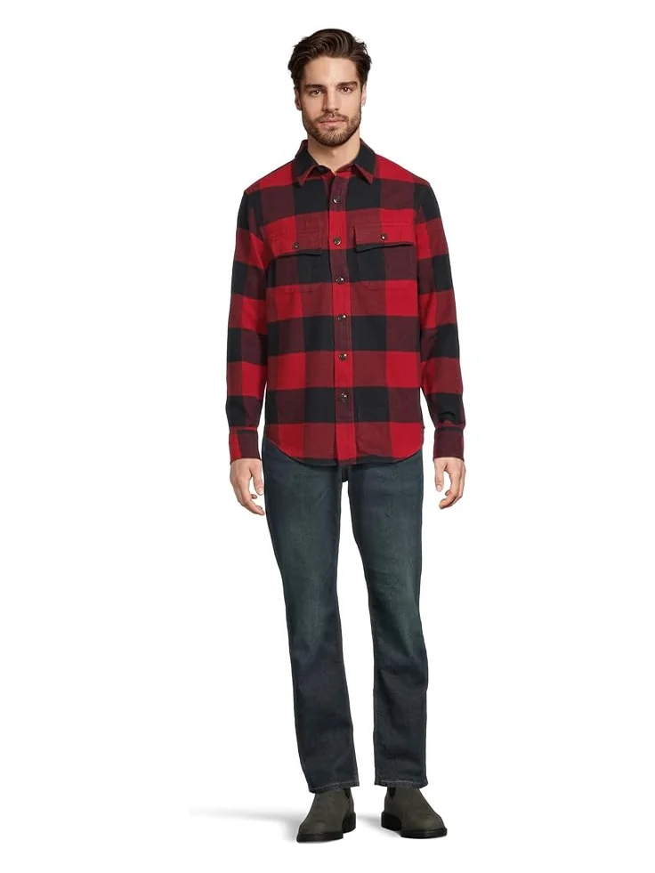 Мужская рубашка L.L.Bean Signature 1933 Chamois Cloth с длинным рукавом, рисунок, Regular — 5