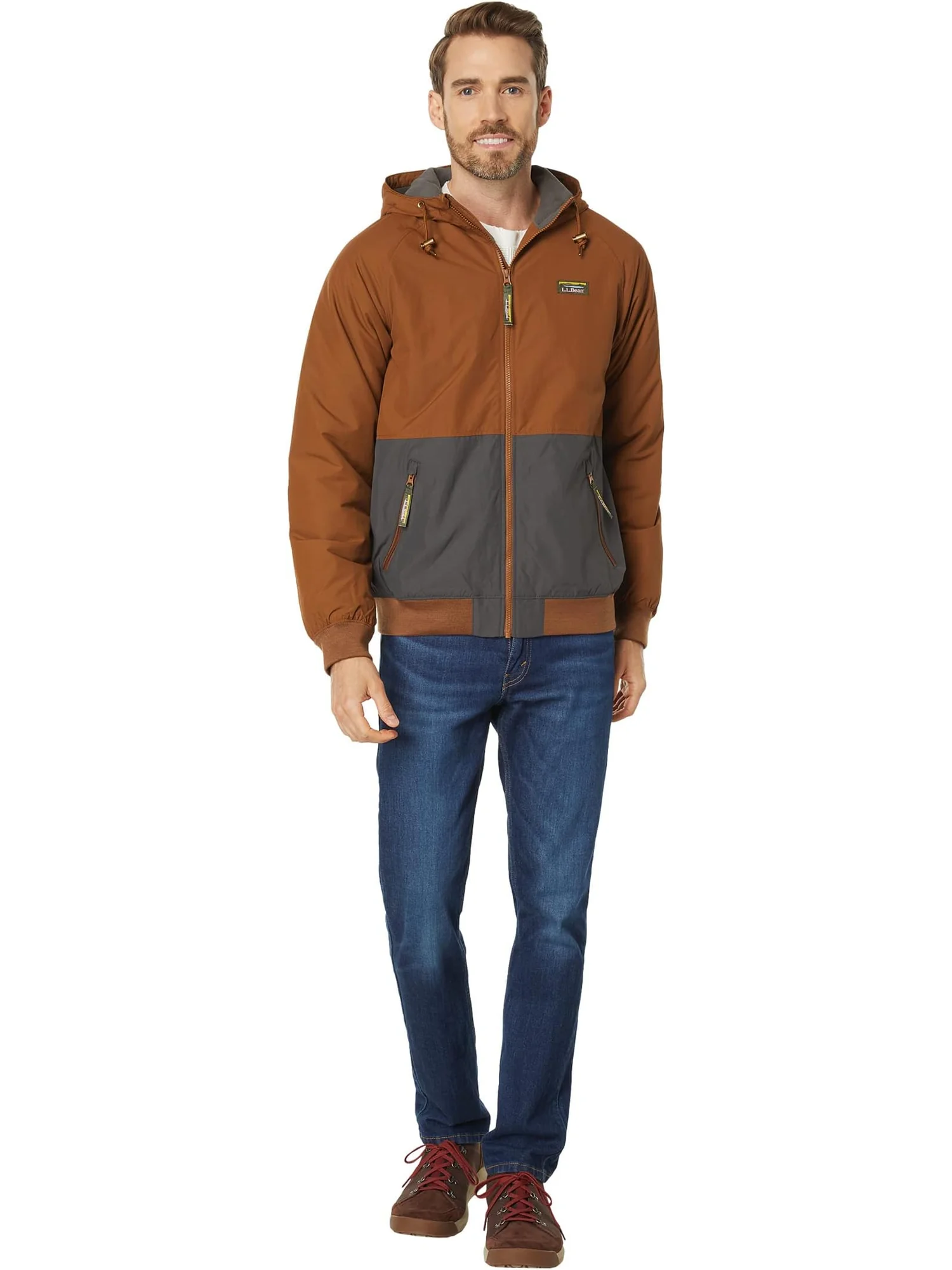 Мужская утепленная толстовка-бомбер с цветными блоками L.L.Bean — 4
