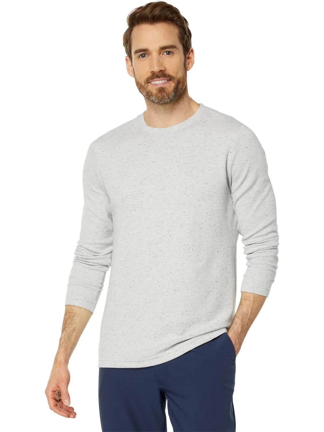 Куртка Cloud Waffle Crew TravisMathew — изображение 1 из 4, светлый серый