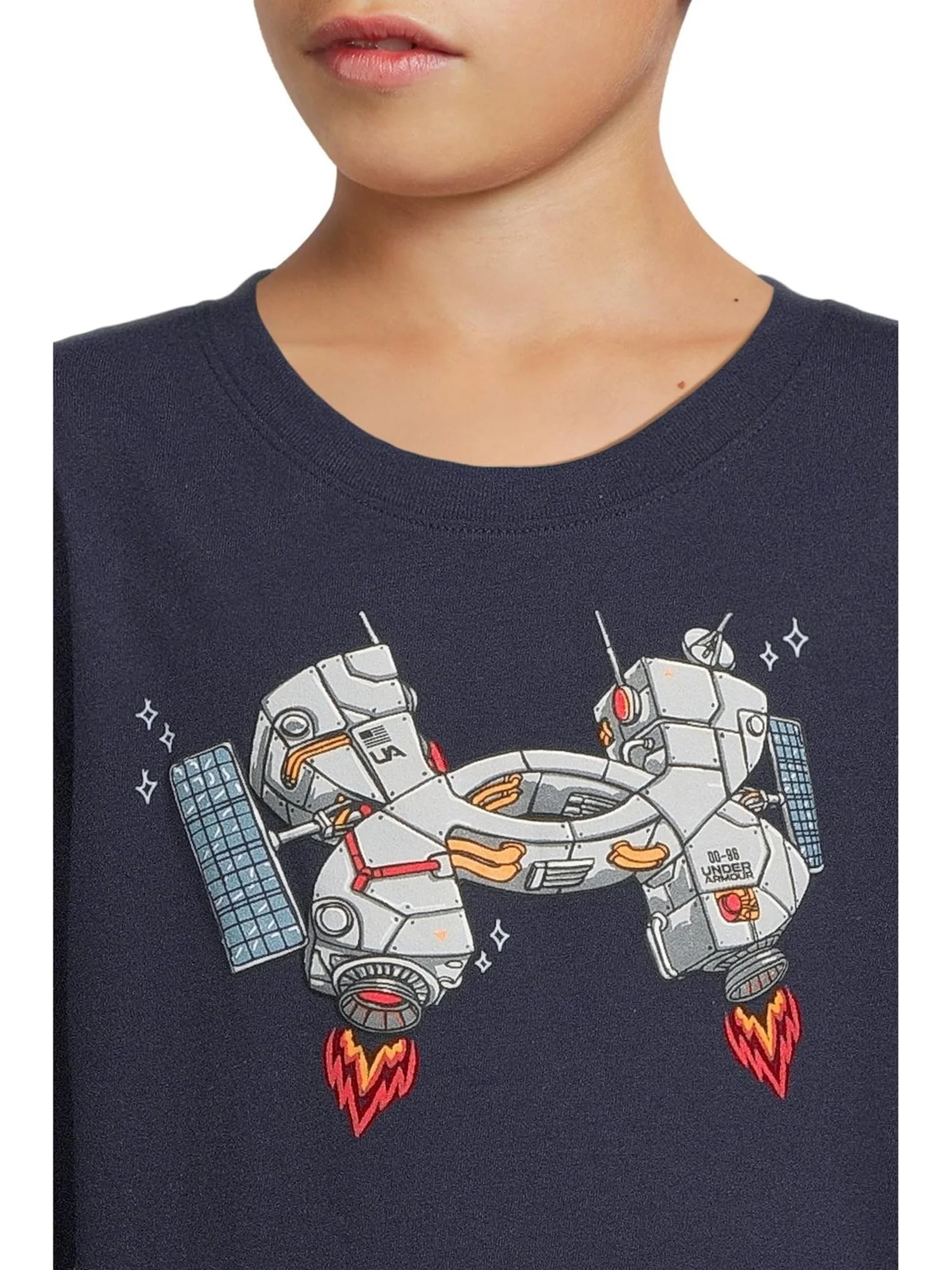 Футболка с логотипом Satellite Tech с длинным рукавом Under Armour Kids — 3
