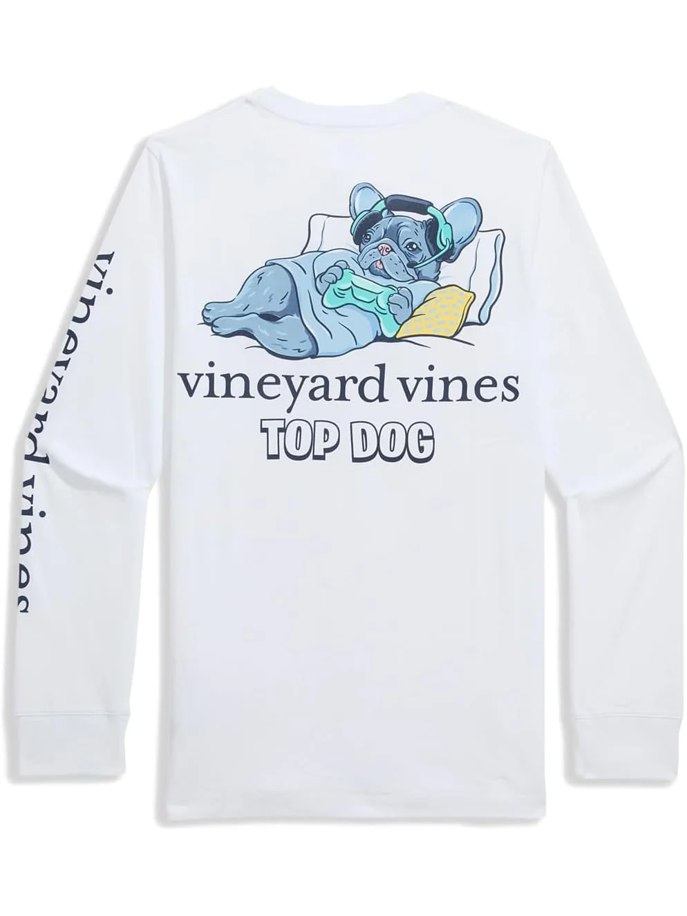 Футболка Top Dog с длинным рукавом и карманом Vineyard Vines Kids — 2