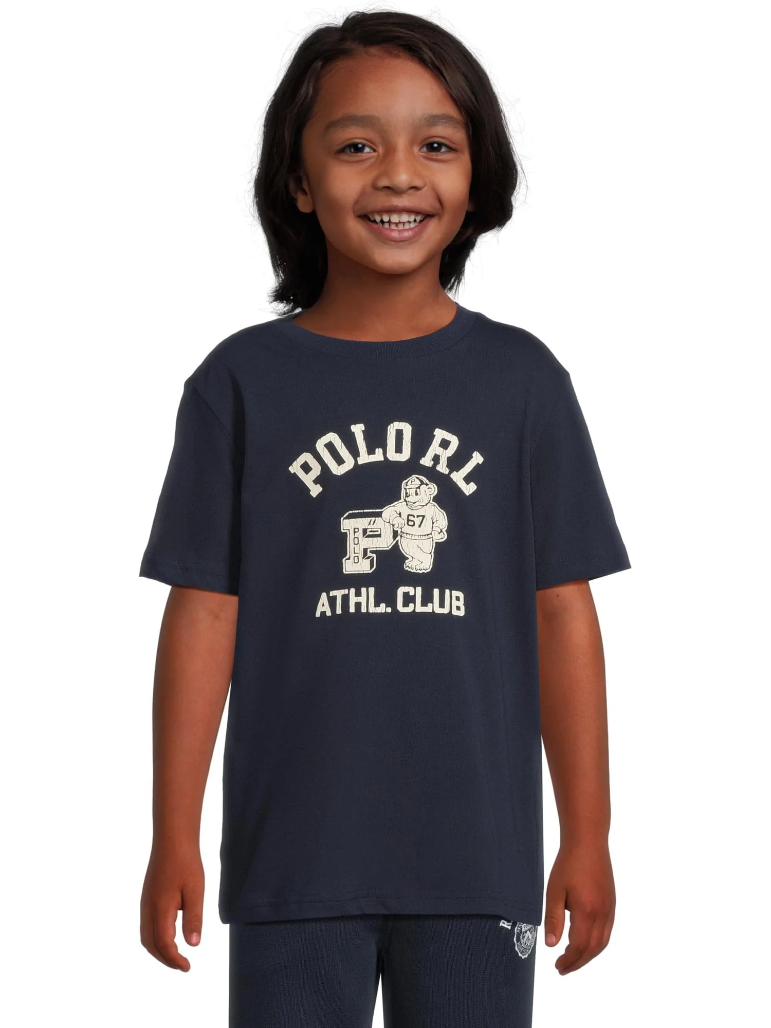 Футболка из хлопкового джерси с логотипом Polo Ralph Lauren Kids — 1