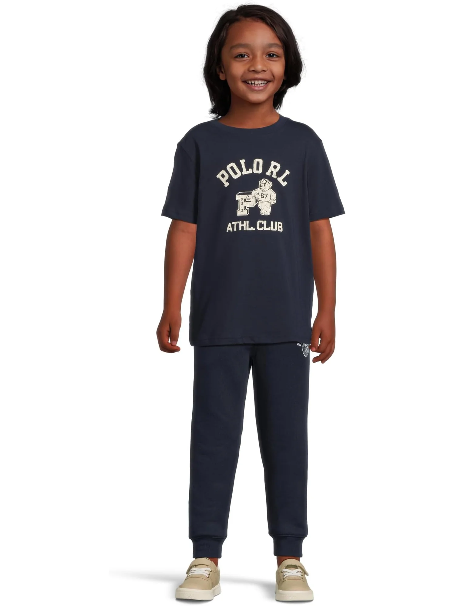 Футболка из хлопкового джерси с логотипом Polo Ralph Lauren Kids — 4