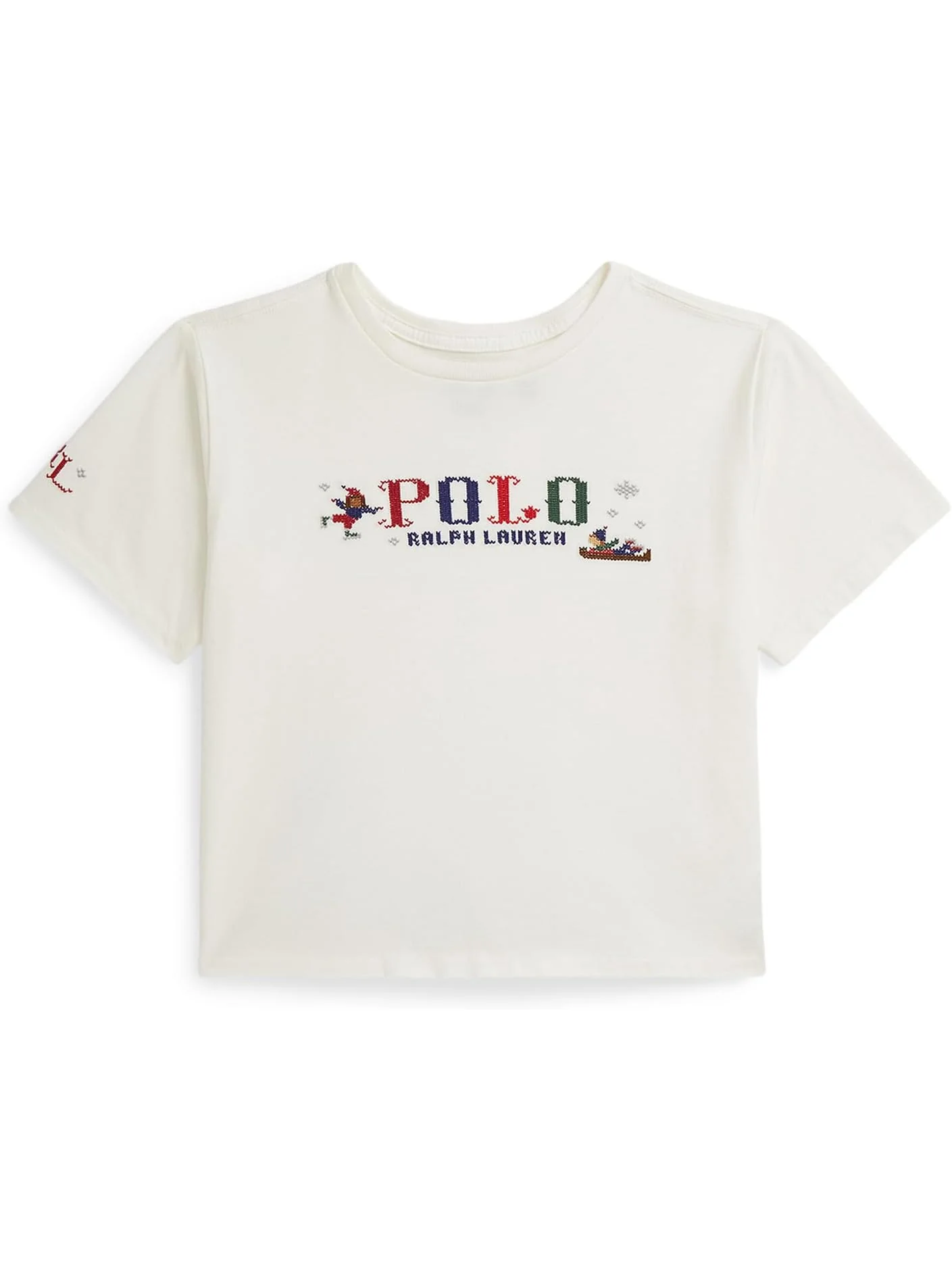 Футболка свободного кроя из хлопкового джерси с логотипом Polo Ralph Lauren Kids — 1