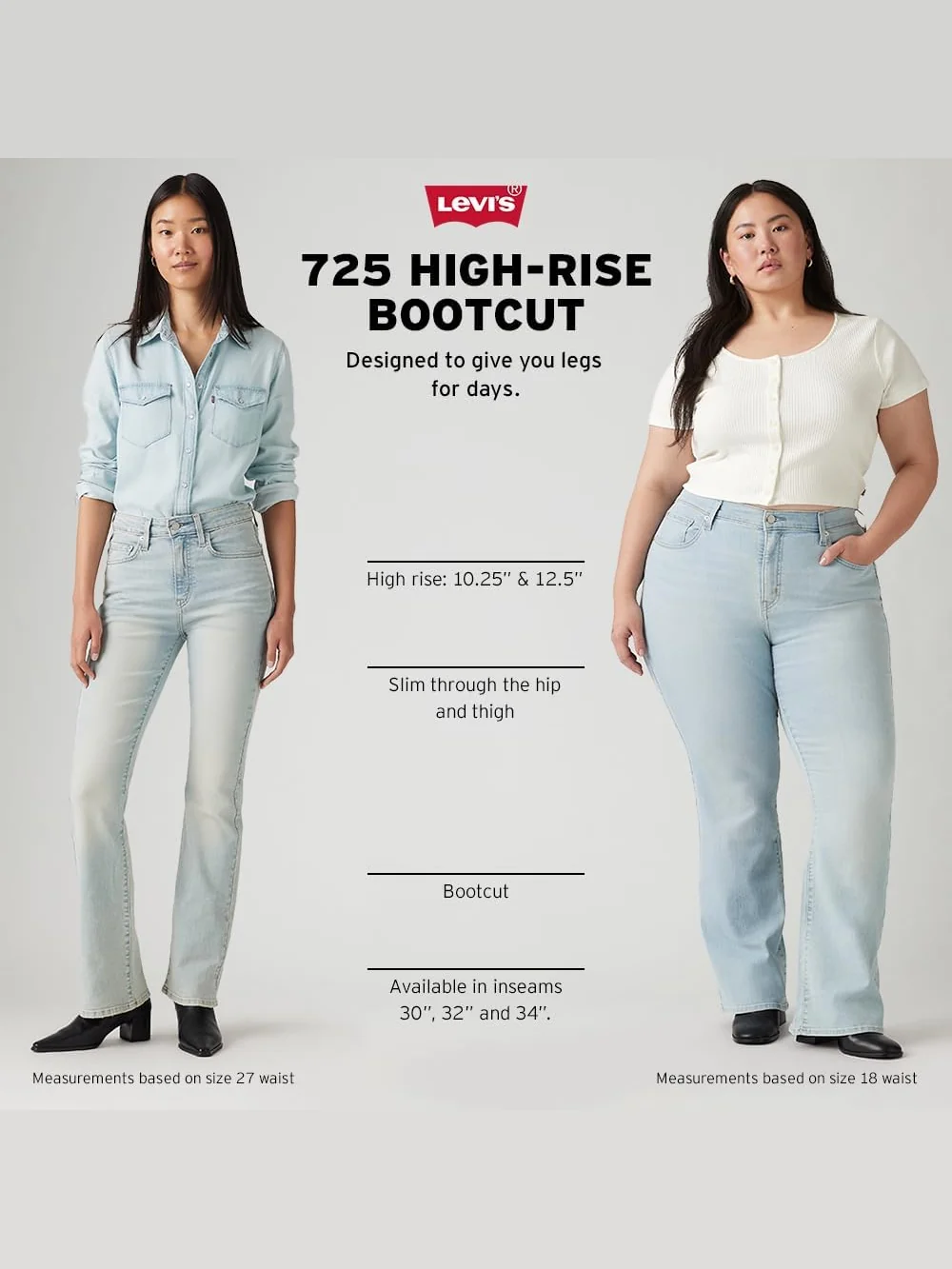 Женские джинсы Levi's 725 High-Rise Bootcut — 4