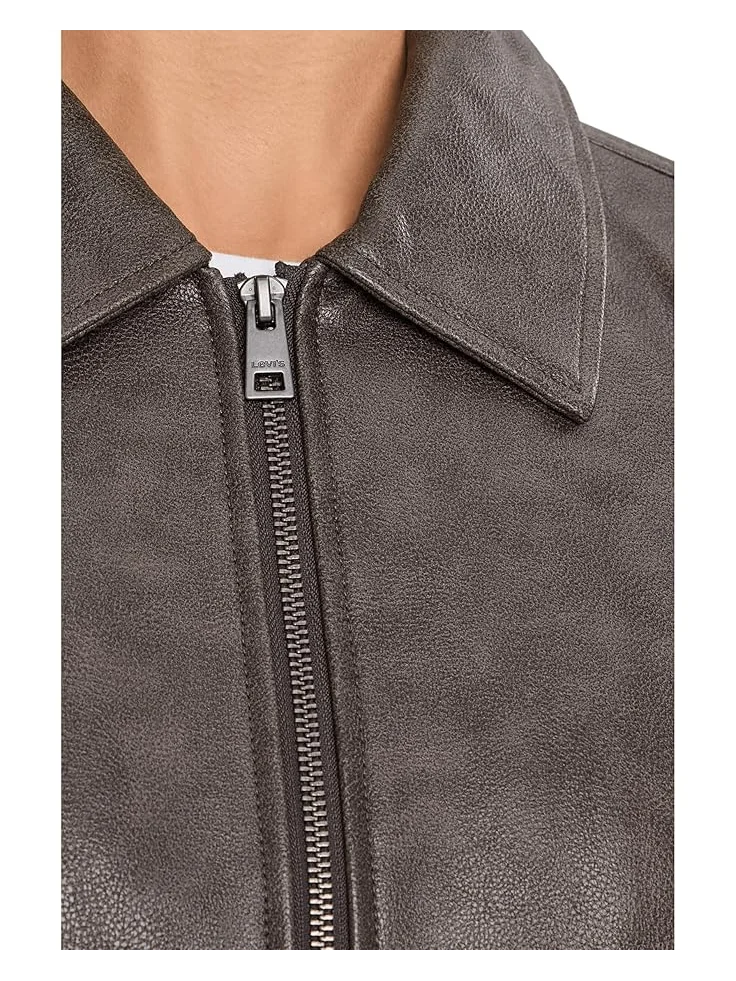 Женская куртка-бомбер Levi's Faux Leather With Laydown Collar — 5