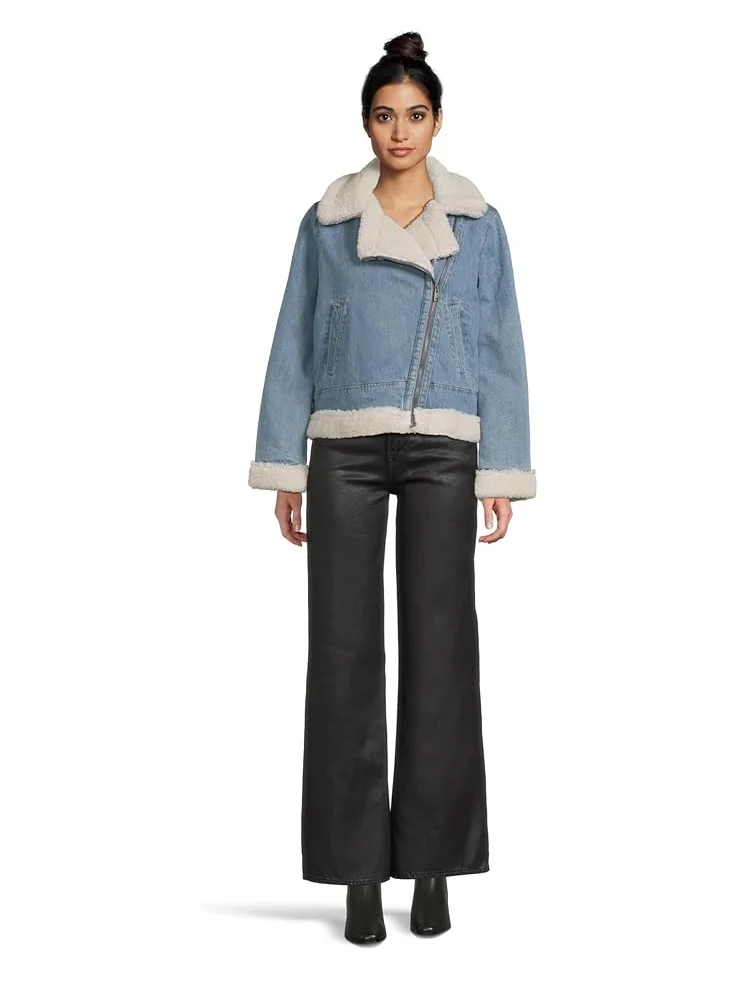 Женская джинсовая косуха Levi's с подкладкой из шерпы, Medium Wash — 6
