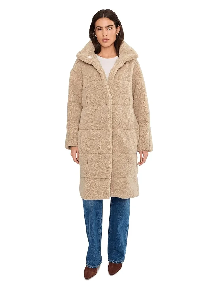 Женская удлиненная стеганая куртка-толстовка Levi's Long Length Quilted Teddy — 1