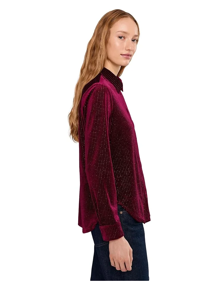 Женская блуза с пайетками и застежкой на пуговицы Vince Camuto Sequin Button Front — 3