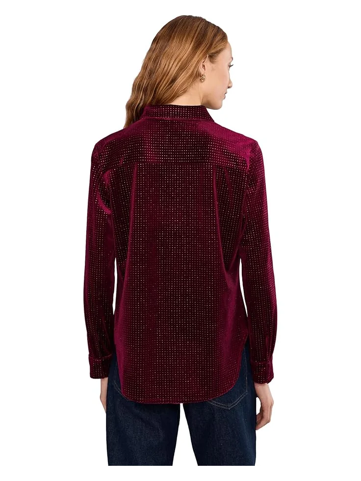 Женская блуза с пайетками и застежкой на пуговицы Vince Camuto Sequin Button Front — 4