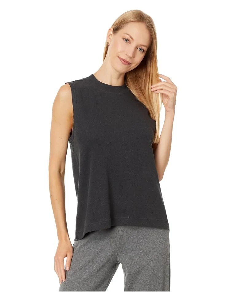 Женская блуза PACT Airplane Mock Neck Shell — серый