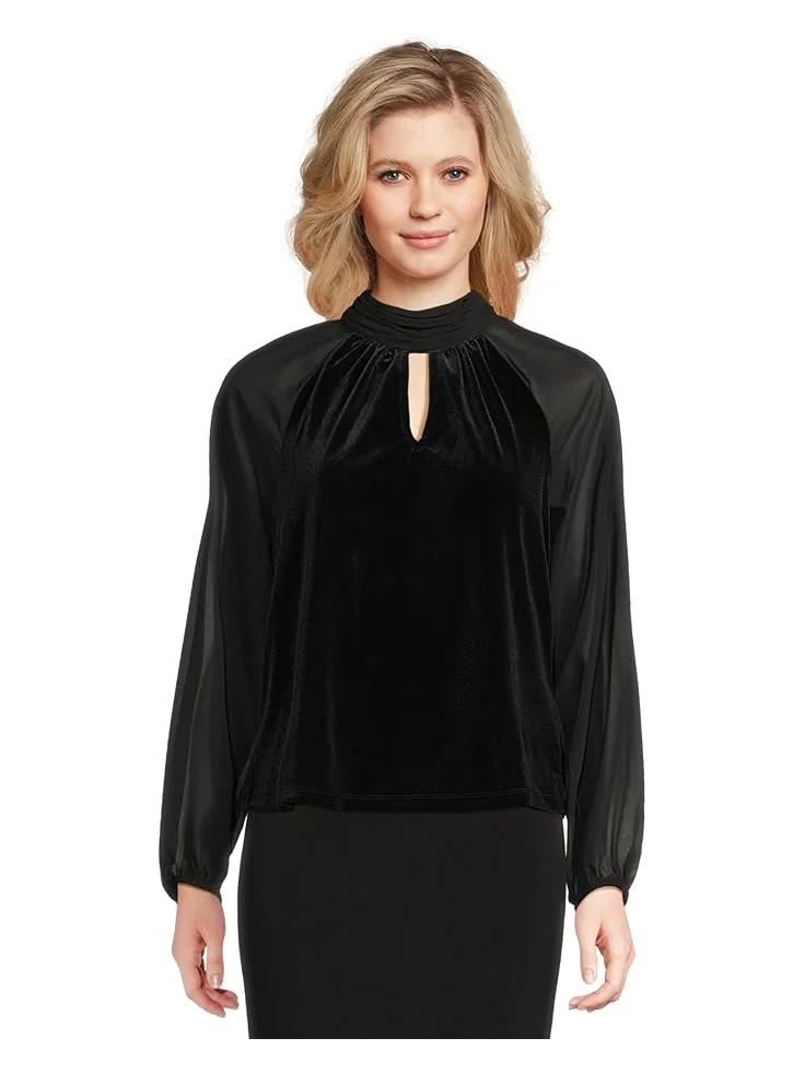 Женская блузка Vince Camuto Mock Neck с длинным рукавом — 1
