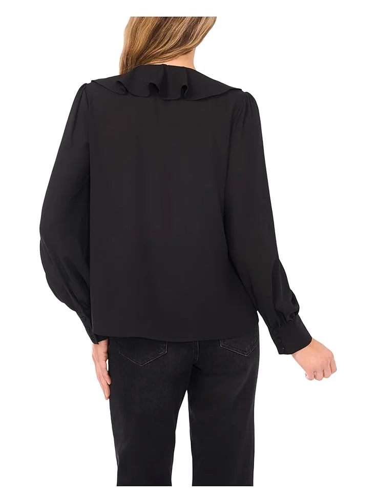 Женская блузка с длинным рукавом и рюшами CeCe Long Sleeve Ruffle Tie Neck — 2
