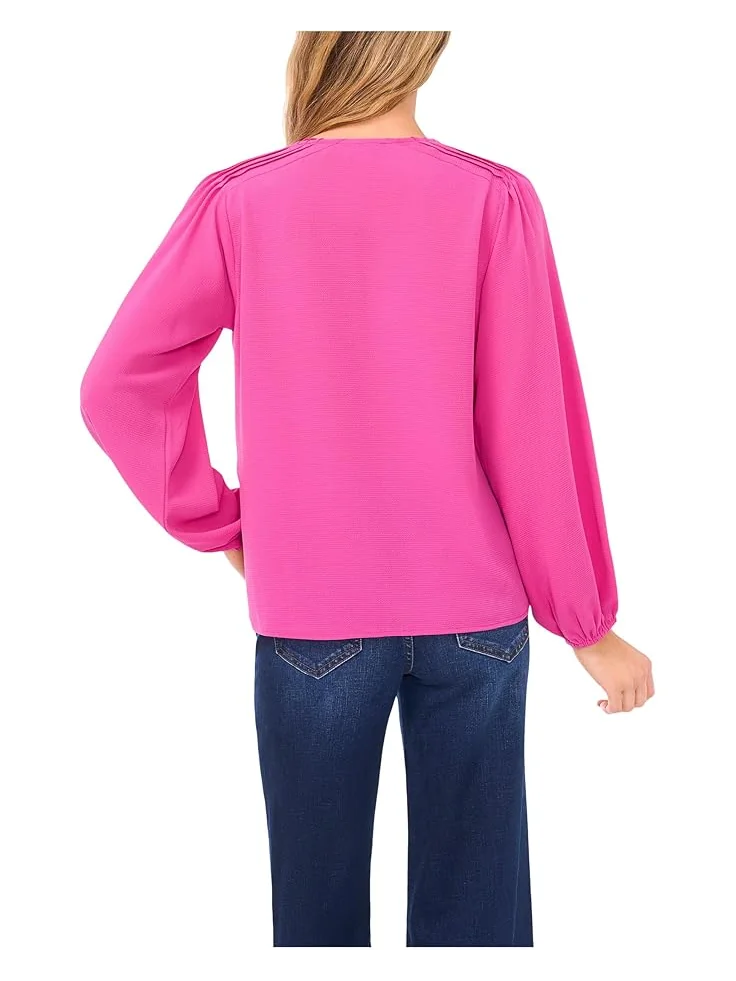 Женская блузка с длинным рукавом CeCe Circular Trim Pintuck — 2