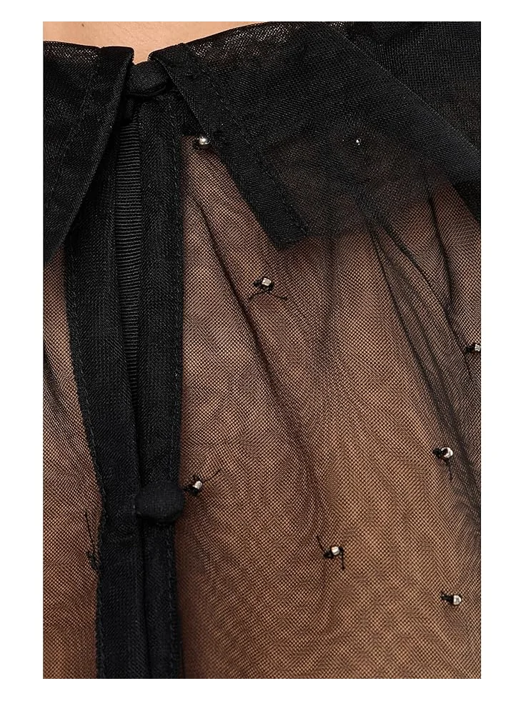 Женская блуза AllSaints Sez Emb Tulle Cape — 5