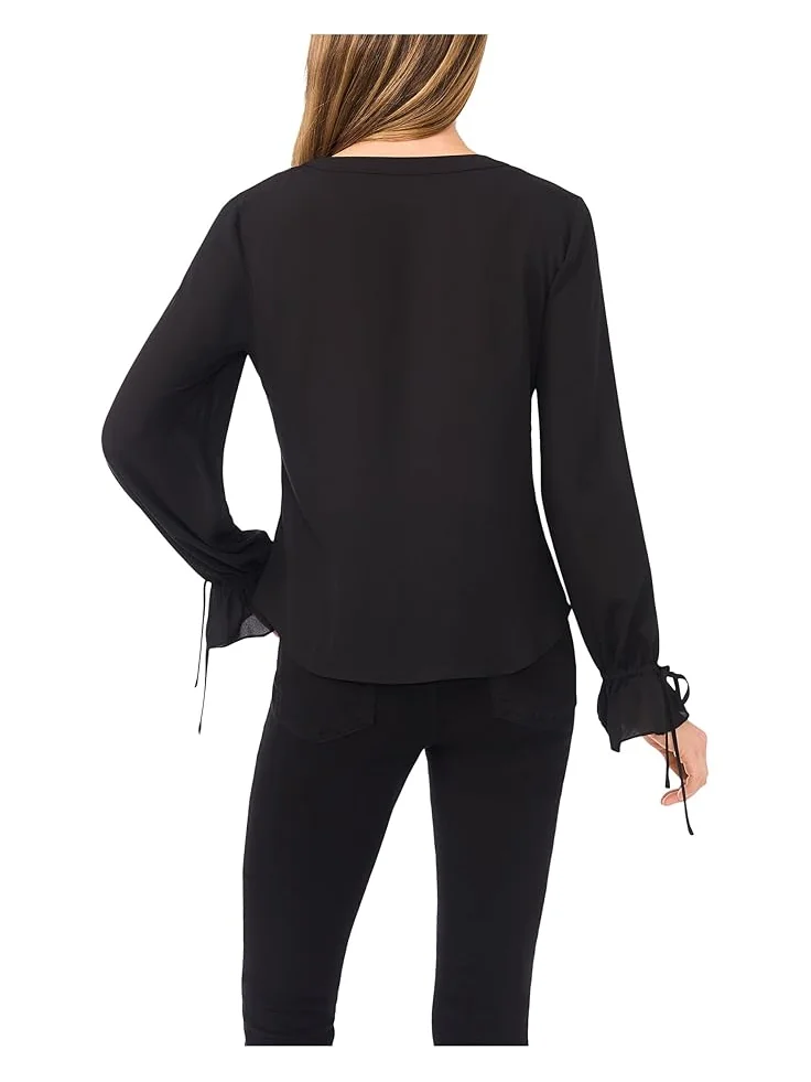 Женская блузка CeCe V-Neck Button Front Long Sleeve — 2