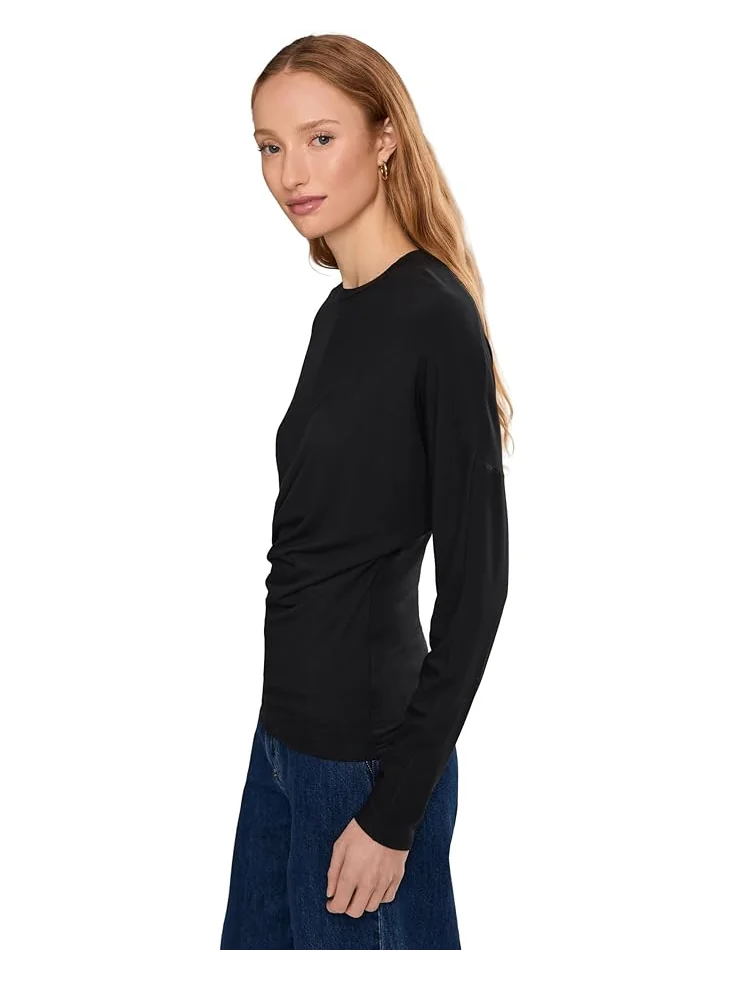 Женская блузка Vince Fixed Drape Long Sleeve Crew — 3