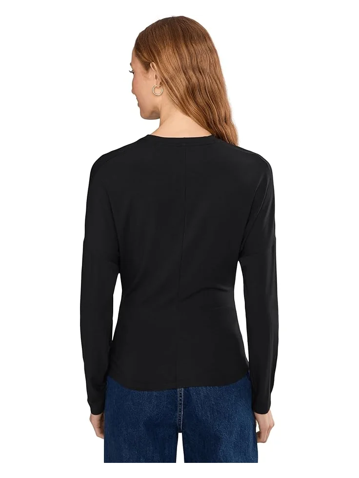 Женская блузка Vince Fixed Drape Long Sleeve Crew — 4