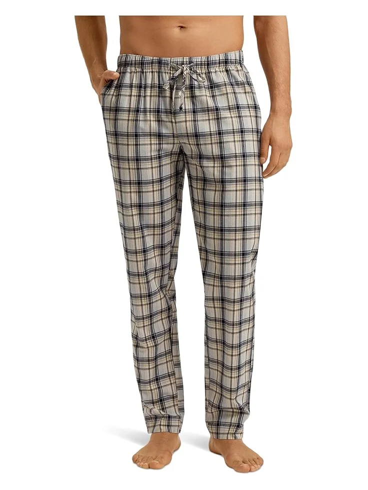 Мужские пижамные брюки Hanro Flannel Cotton Drawstring, Cardamon Check — 1