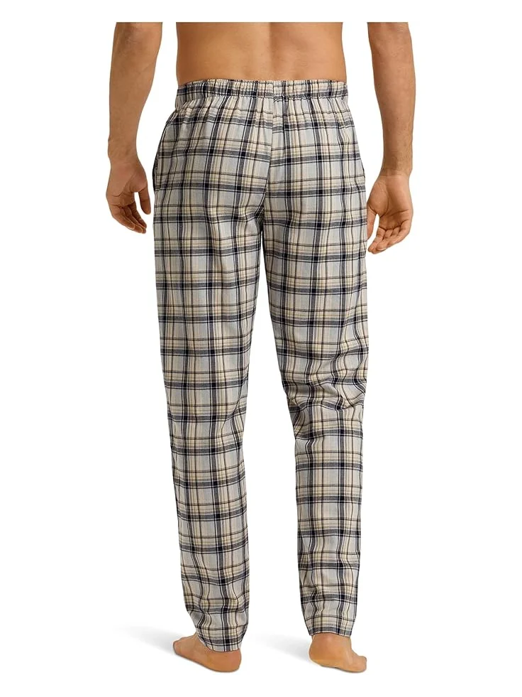 Мужские пижамные брюки Hanro Flannel Cotton Drawstring, Cardamon Check — 2