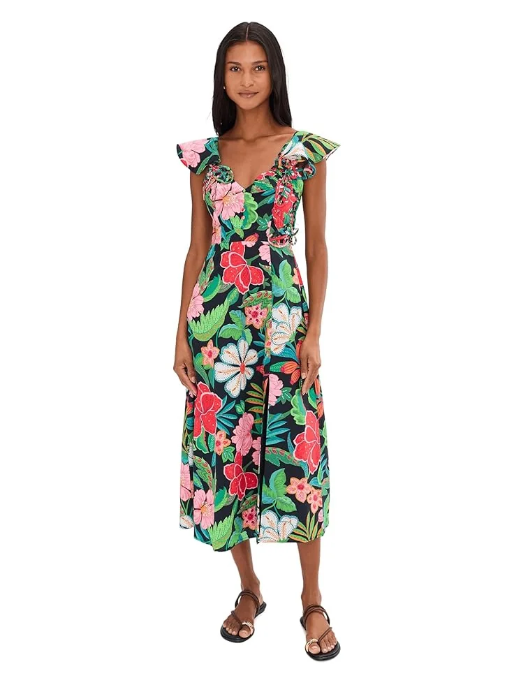 Женское платье миди Adrianna Papell 3D Floral Print — 1