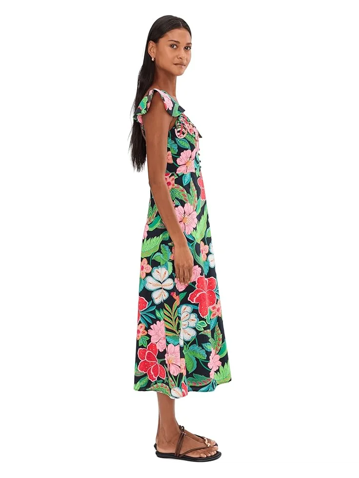 Женское платье миди Adrianna Papell 3D Floral Print — 3