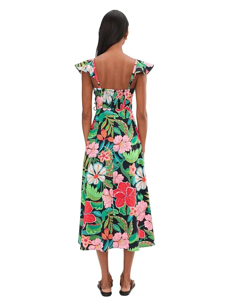 Женское платье миди Adrianna Papell 3D Floral Print — 4