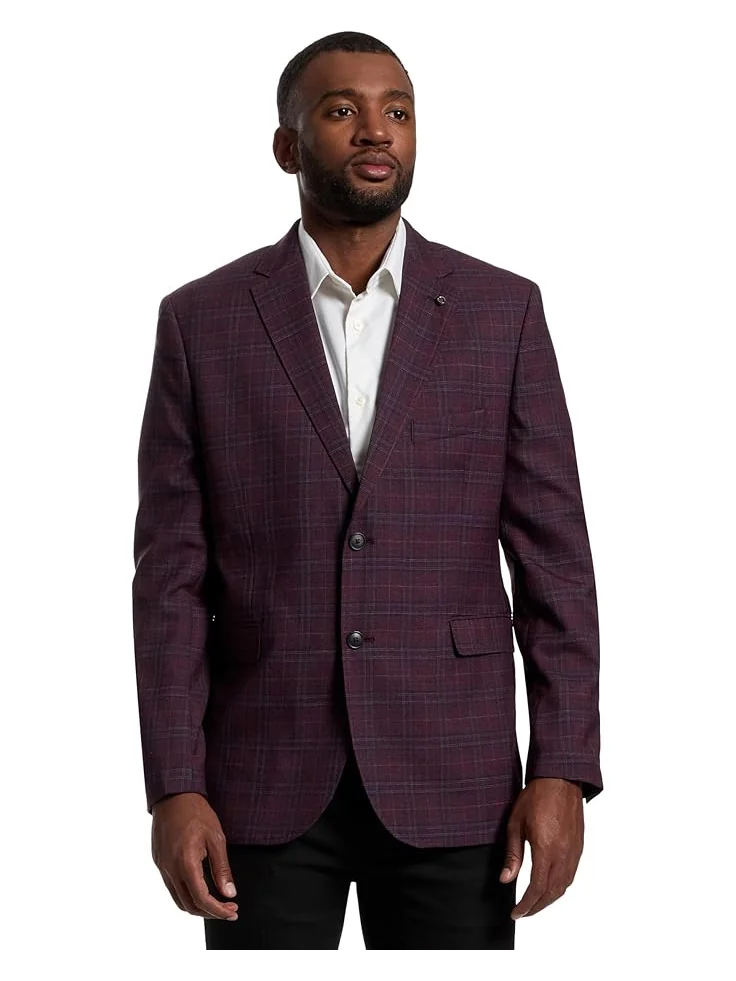 Мужской пиджак Johnston & Murphy Windowpane Plaid — 1