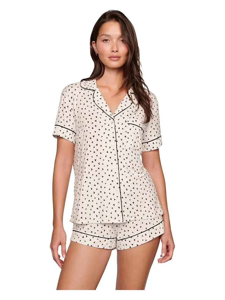 Женский комплект пижамы Eberjey Gisele Printed - The Relaxed Short — 1