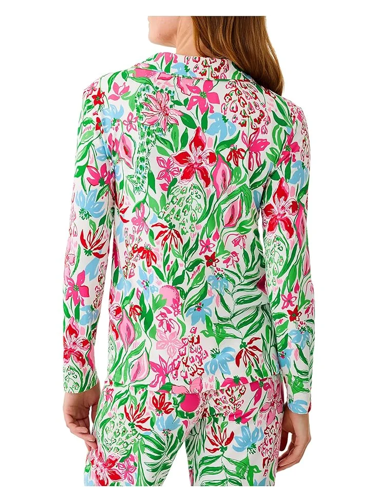 Женская пижама Lilly Pulitzer Pj Knit Long Sleeve Button-Up Top — 3