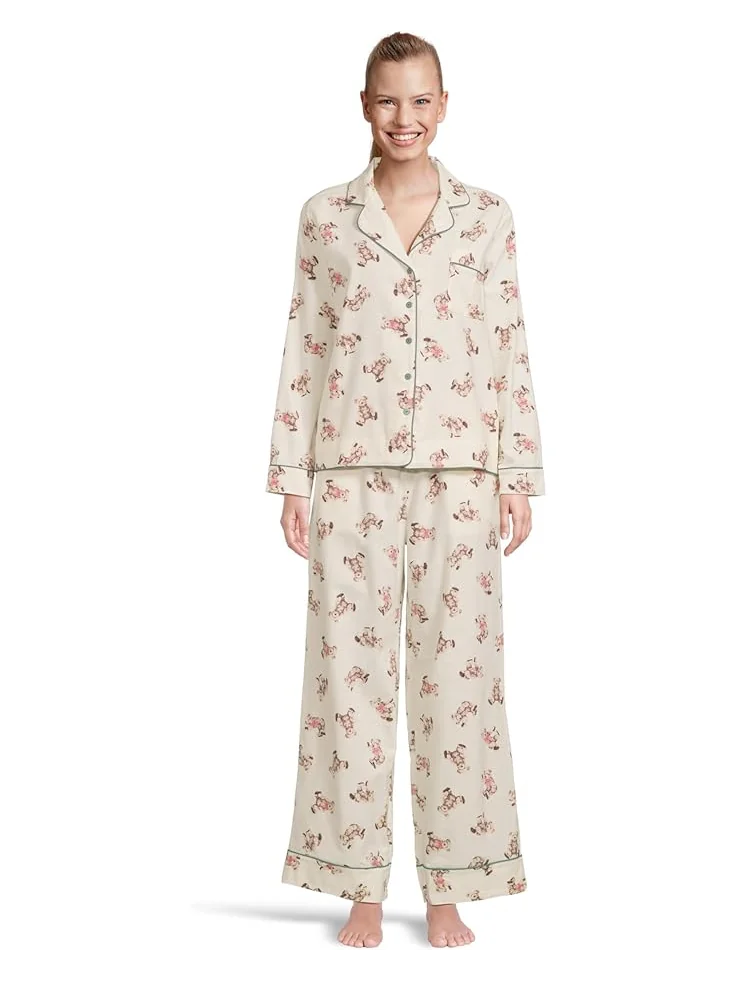 Женский пижамный комплект HONEYDEW Snooze Mode Long — белый