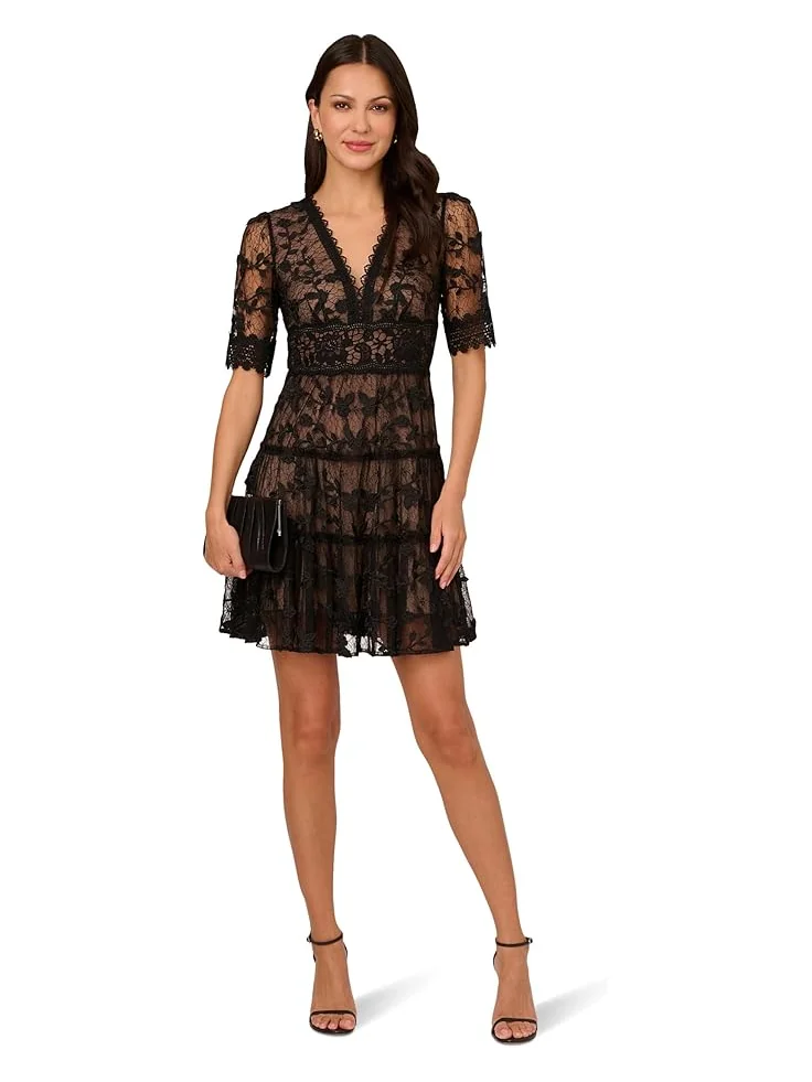 Женское платье Adrianna Papell Lace Embroidery — 1