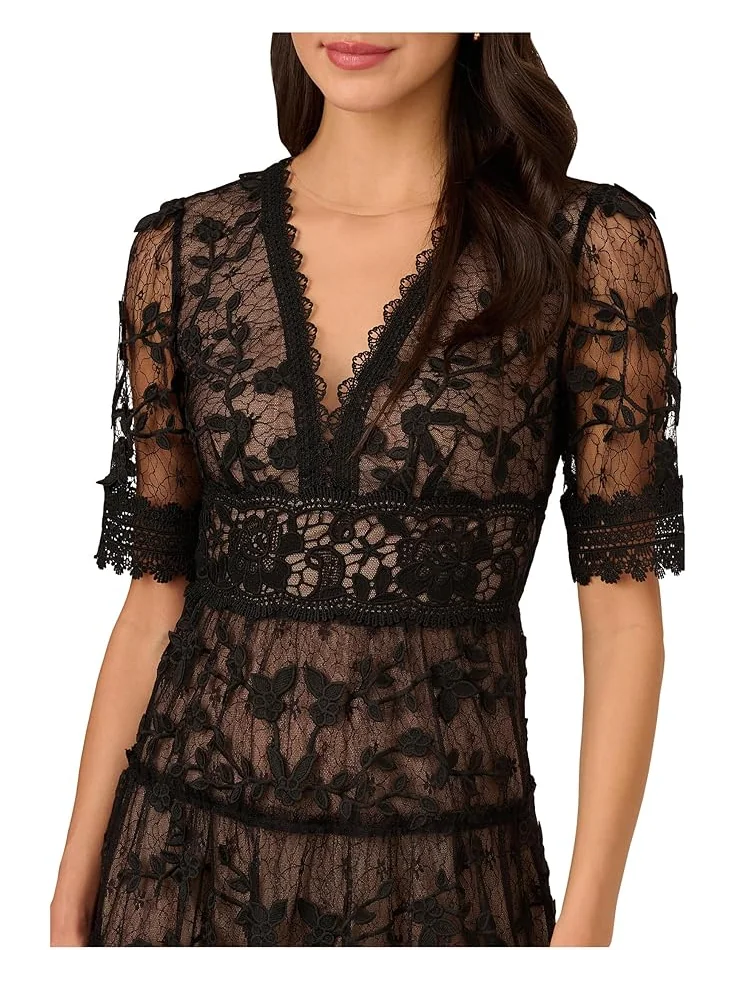 Женское платье Adrianna Papell Lace Embroidery — 3