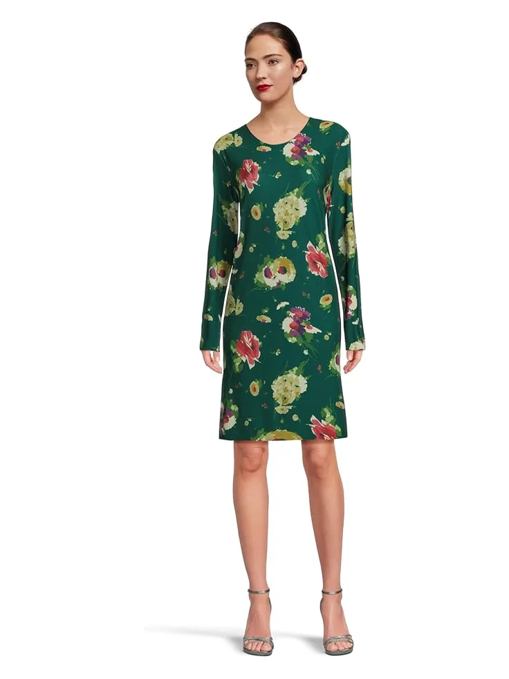 Женское платье Norma Kamali Long Sleeve Crew Dress To Knee — 1
