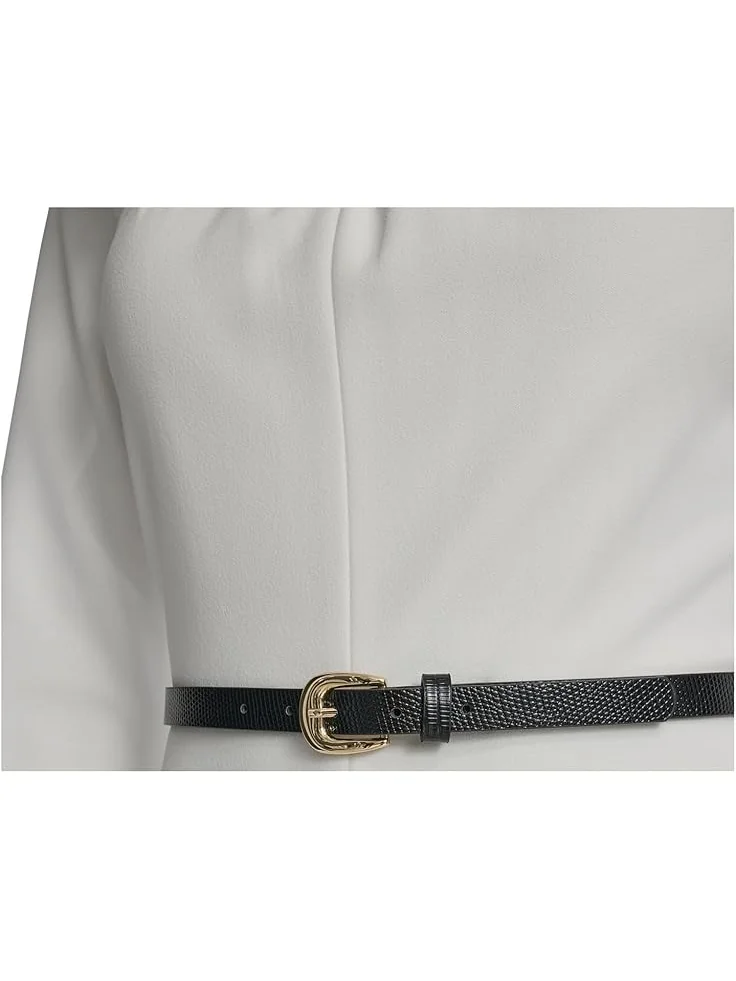 Женское платье Calvin Klein Long Sleeve Scuba Crepe Belted Alne — 5