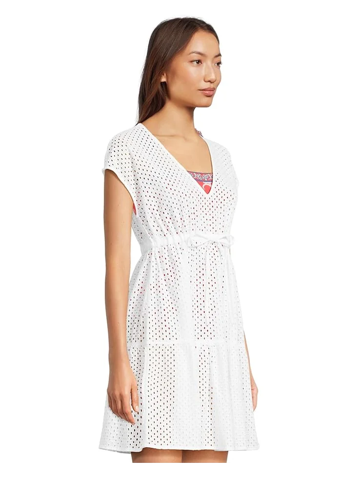 Женское платье Tommy Bahama Eyelet Cove V-Neck Short — 2
