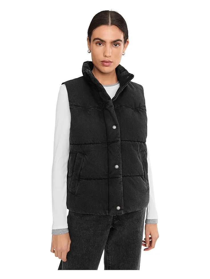 Женская джинсовая пуховик-жилет Levi's Denim Puffer — 1